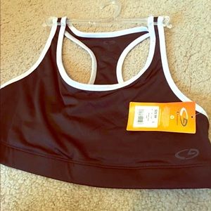 Champion sports bra size large color black/white